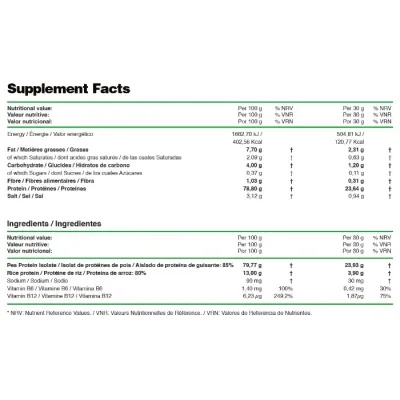 100% Vegan Protein - 900 gr